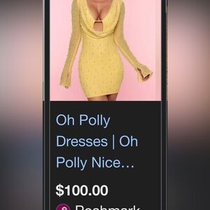 Oh Polly Mustard Long Sleeve Dress